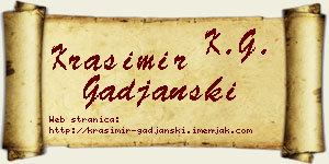 Krasimir Gađanski vizit kartica